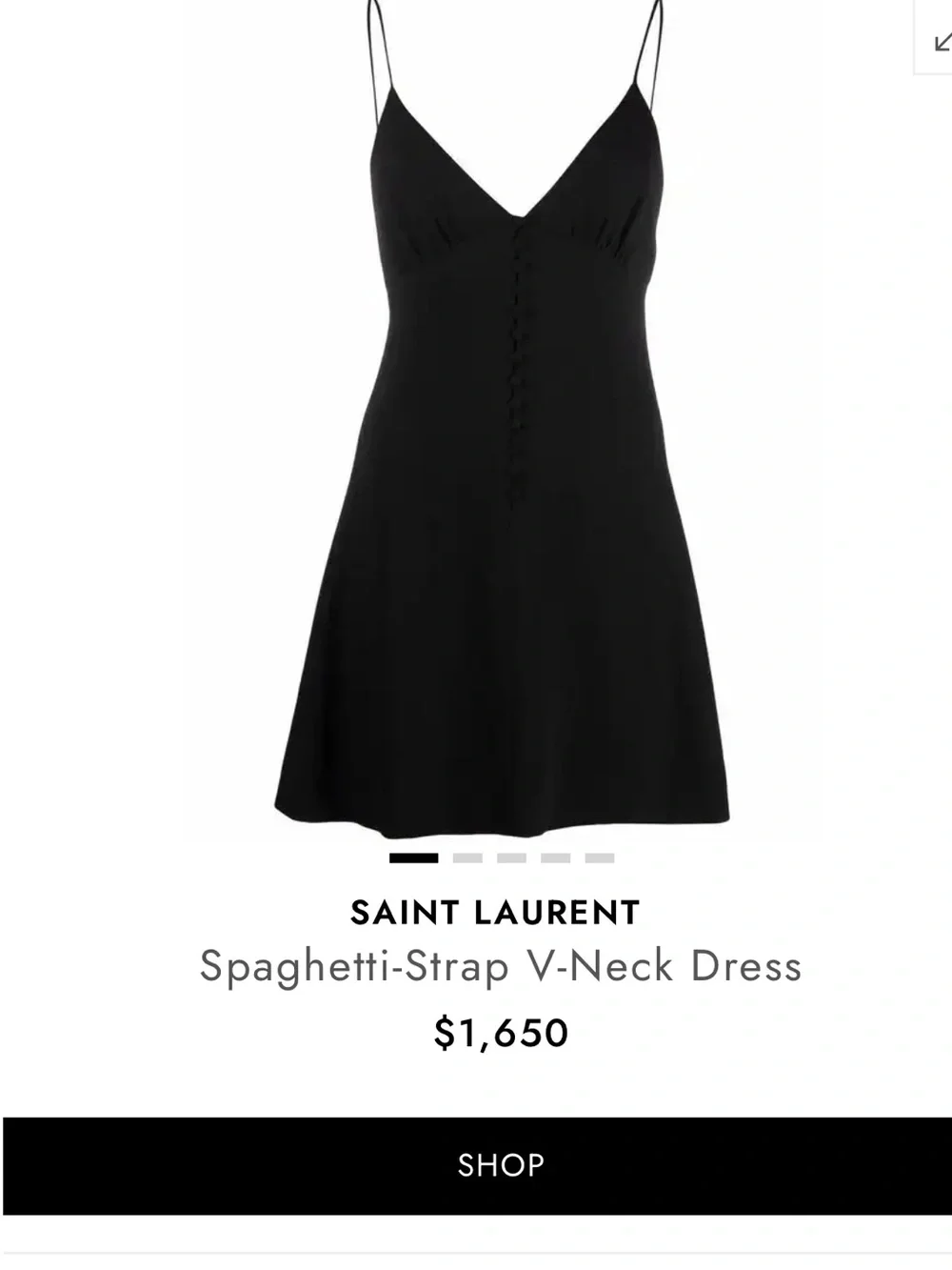 Saint Laurent Baby Doll V Neck Dress 🖤 - Picture 5 of 7